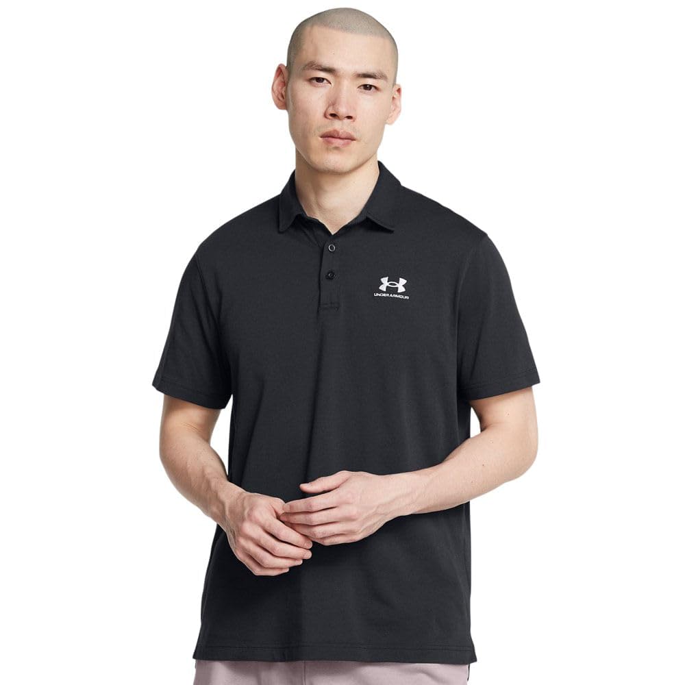 Under Armour Mens UA Icon Polo Shirt Black/White XL