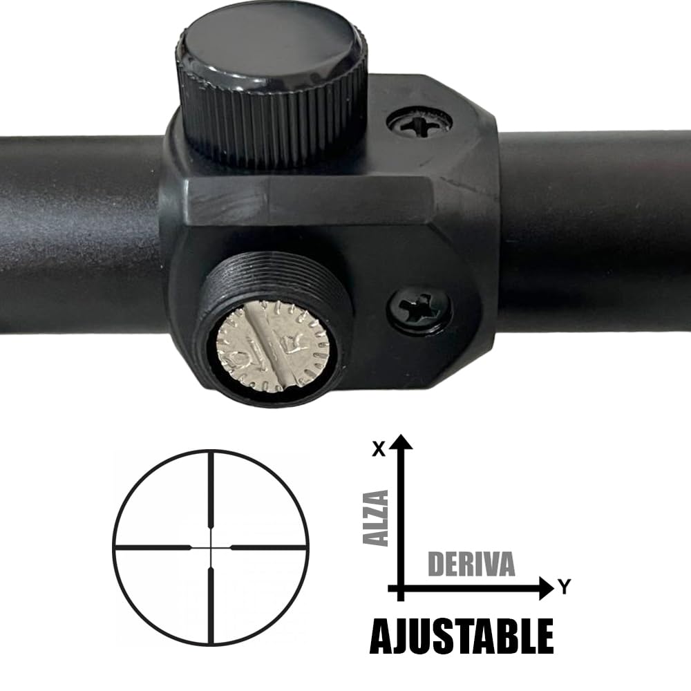 Mira telescópica TRIMAX 4X20 para rifles y escopetas de aire comprimido con montura 11mm
