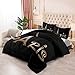 Raphus cucullatus Paris Queen Size Comforter Set, Eiffel Tower Bedding, Black and Gold Comforter, Paris Decor for Bedroom