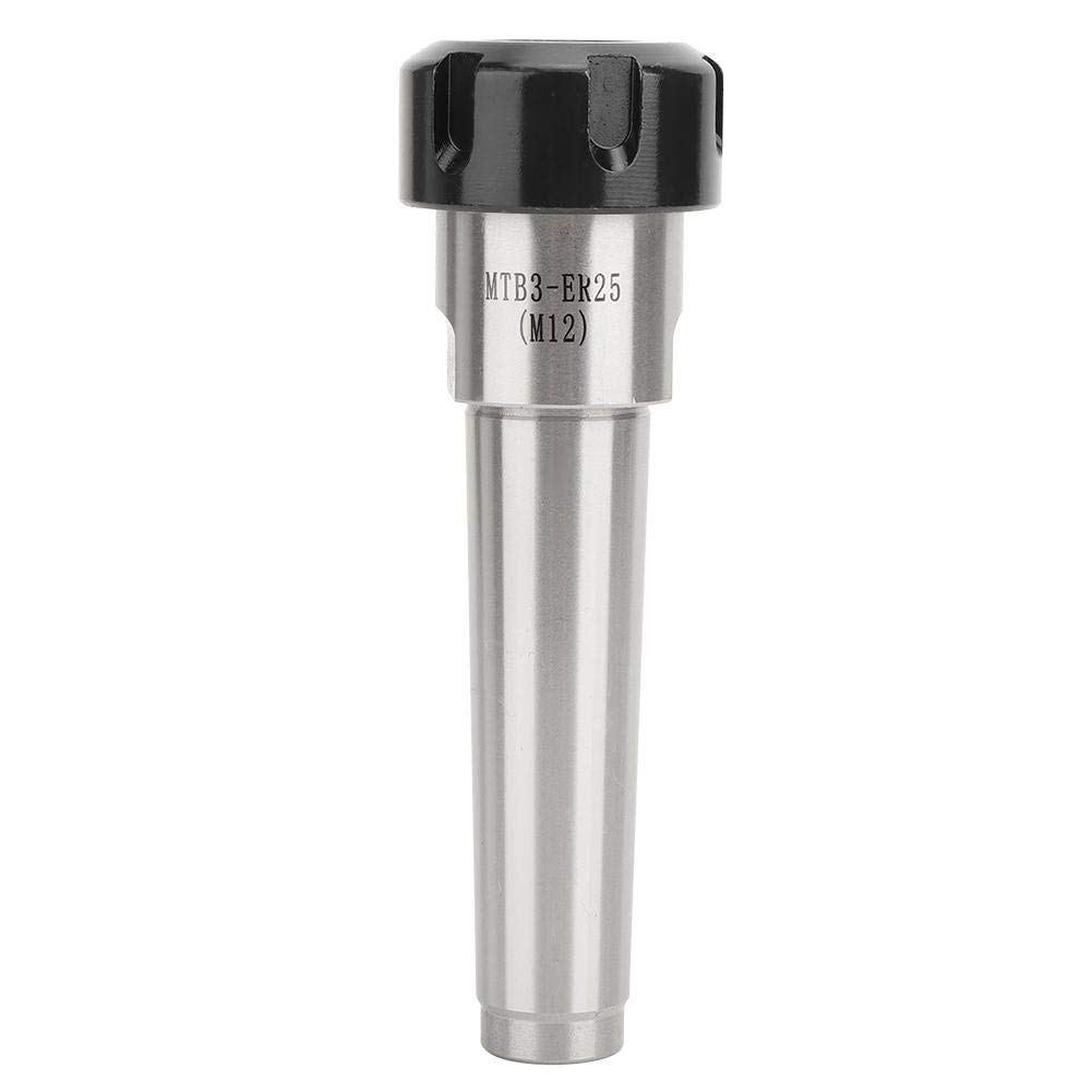 Chuck Shank Holder, Precision ER20/ER25 MTB3 M12 Chuck Collet Shank Holder High Accuracy for CNC Milling Lathe Machine (MTB3-ER25-M12)