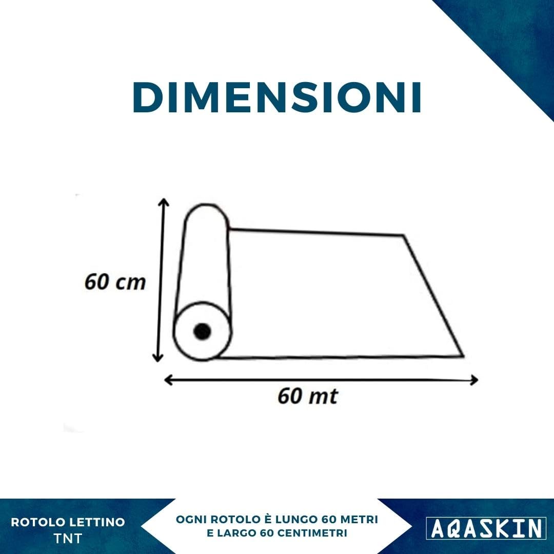 6 rollos de cuna estética, de Tnt, 25 g/m², descuentos por cantidad, rollos de tela no tejida, 60 cm x 60 m, rollo para cama de masaje - Rollos de sábanas