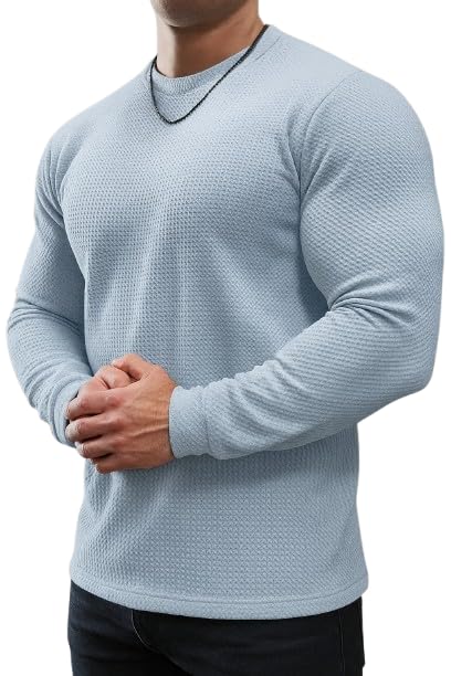Image of Men's Stripped Full Sleeve Polycotton T-Shirt| Comfortable, Breathable, Lightweight & Stylish