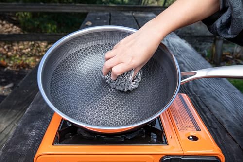Wok de Acero Inoxidable 26 cm con Tapa de Vidrio miniatura 6