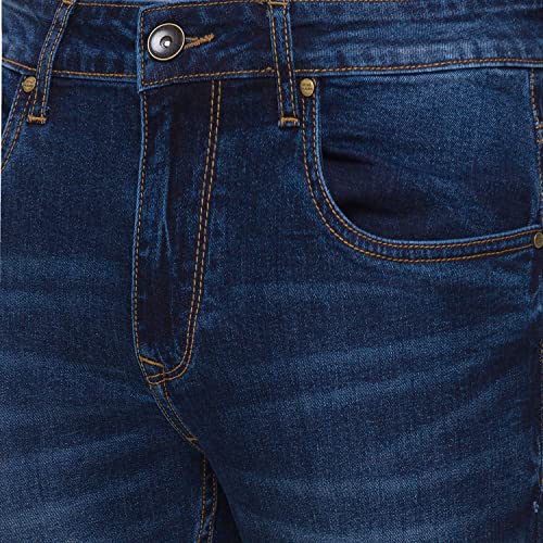 Image of Being Human Blue Skinny Straight Fit Men's Denims Clothing