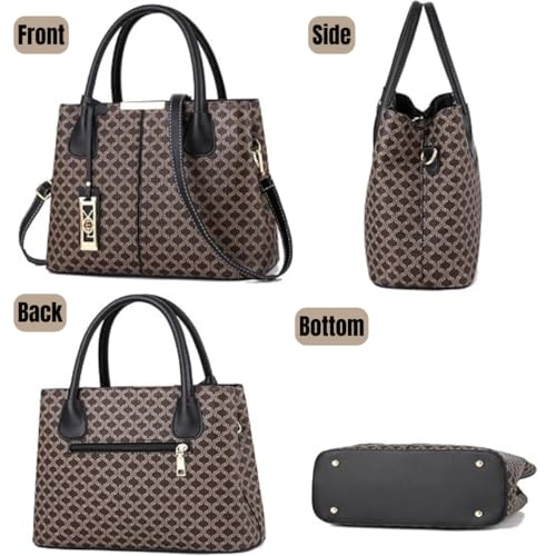 Image of Women Handbag with Top Handle | Crossbody Satchel sling bag with adjustable Strap | Retro design ladies bag for daily use