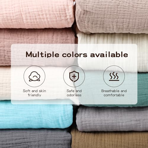 Image of Muslin Cotton Crib Sheets 2 Pack - 100% Cotton, Soft & Breathable - Standard & Toddler Sizes (28x52 Inch) - Unisex, Bohemian Style