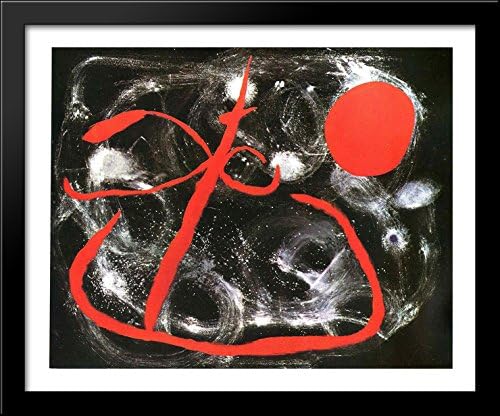 oy of a Girl in The Sun 34x28 Large Black Wood Framed Print Art by Joan Miro
