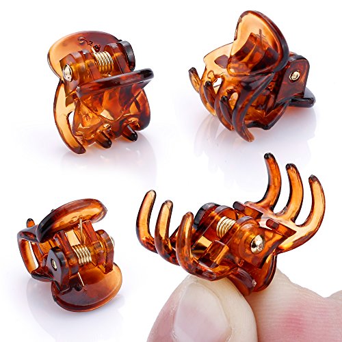 48 Pcs Small Mini Hair Claw Clips Hair Clamps For Women Girl's Hair (Black Brown) #TOP1