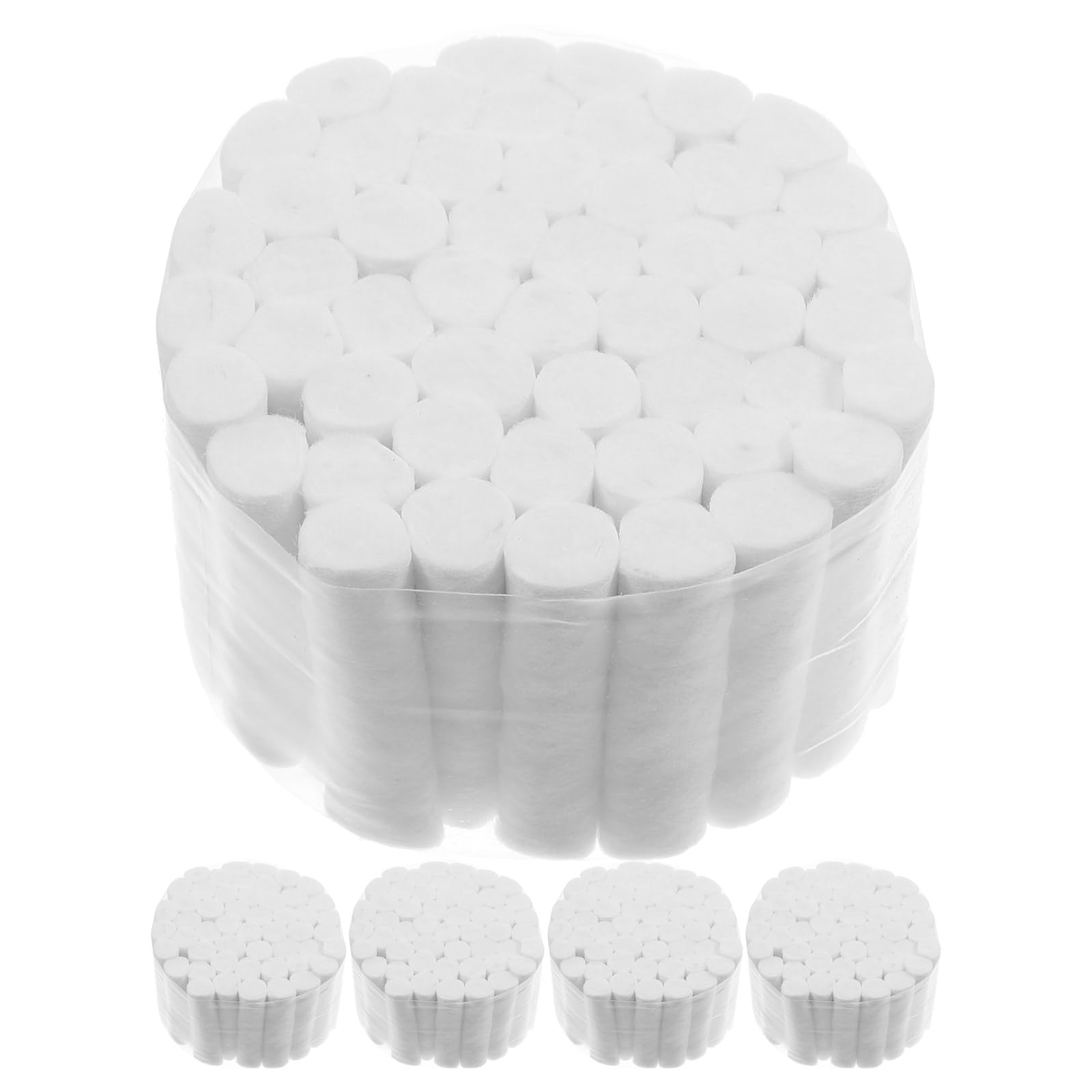 POPETPOP Rouleaux de Coton Dentaire Compressé 5 Pièces Coton Oral Absorbant Rapide pour Soins Buccaux Professionnels et Usage à Domicile, Tampons pour Isolation Buccale et Nettoyage