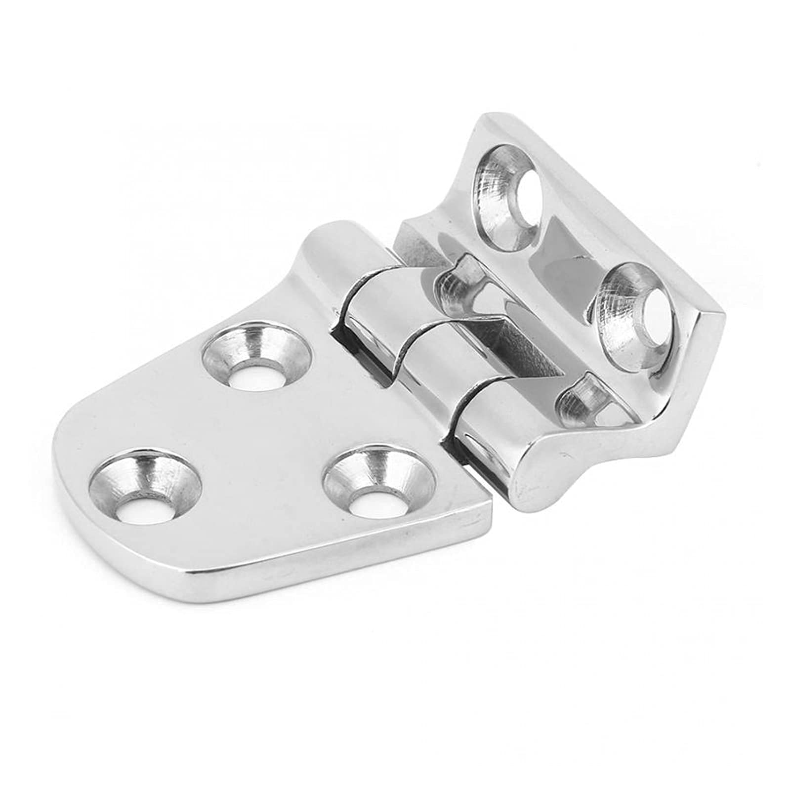 Nvsfzgiyg Silver Hinge, Stainless Steel 316 Thicken For Home Cabinet Installation Glass Door Furniture Hardware Accessories(70 X 37Mm)