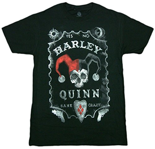 Batman Harley Quinn Board Adult T-Shirt (XXX-Large, Black)