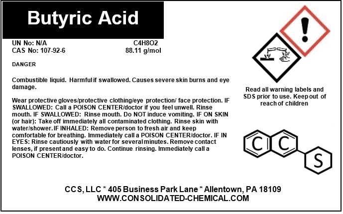 Miniatura 2 de Ácido butírico 4.1 fl oz (4 fl oz) Compuesto aromático de alta pureza