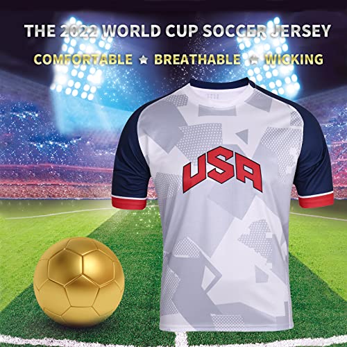 Sinleisi Usa 2022 World Cup Fan Soccer Jersey thumb #2
