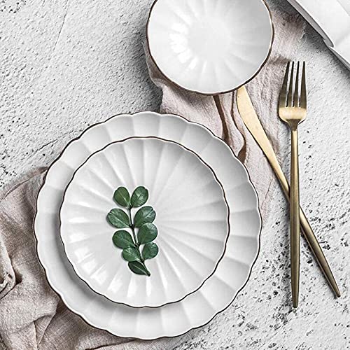 36 Pieces Porcelain Dinnerware Set for 8 People Retro Ceramic Dinnerware Set for Daily Life Family Party And Housewarming Gift - immagine 6