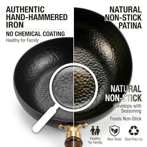 Wok japonés de hierro fundido con tapa 24cm miniatura 4