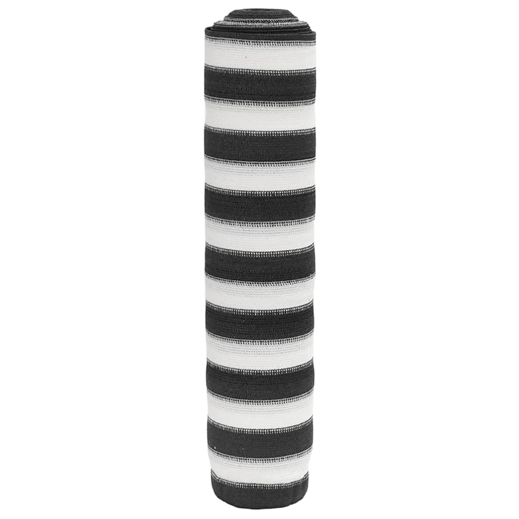 Rete Frangivista in HDPE 75 g/m², Antracite e Bianco, 2x25 m, per Recinzione Giardino e Privacy Balcone, Tessuto Resistente UV e Antimuffa