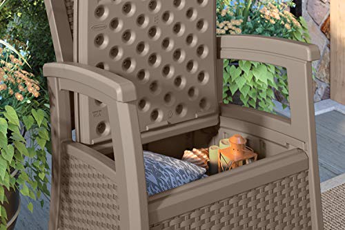 Suncast Elements Club Chair with Storage, Java - Image 4