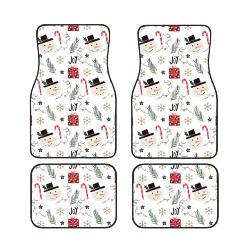 Juego de 4 alfombrillas para coche de muñeco de nieve el regalo de Navidad perfecto