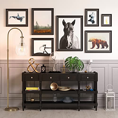 Henn&Hart Arc Floor Lamp With Glass Shade In Brass/Seeded, Floor Lamp For Home Office, Bedroom, Living Room #TOP6