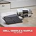 BLACK+DECKER 3-in-1 Waffle Maker with Nonstick Reversible Plates, Stainless Steel, G48TD