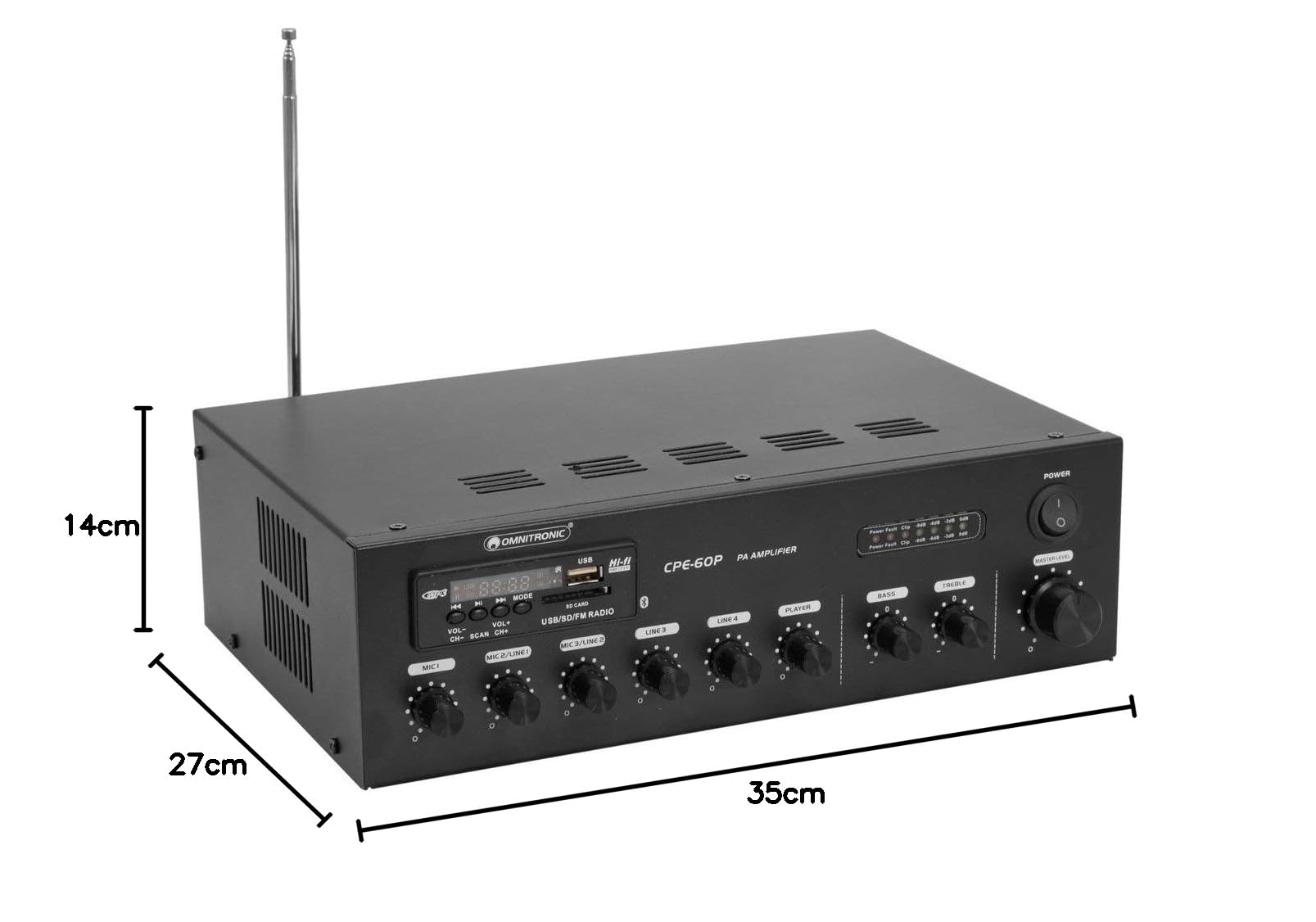 OMNITRONIC CPE-60P PA Mixer Amplifiatore Mixing Amplifier