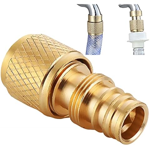 Universal Kitchen Tap Connector Brass Hose Pipe Fittings Water Garden Hose Faucet Adapter Connection Piece for Water Hose to Tap Connection Water Gun for Car Wash Cover