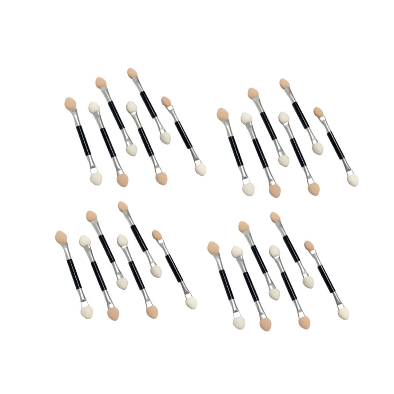 Beatifufu Double-headed Eyeshadow Brush Set of 30 Makeup Tools for Women Smooth Surface Lightweight Portable for Travel Parties Daily Use