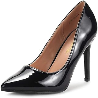 Black patent shoes womens heels Clearance
