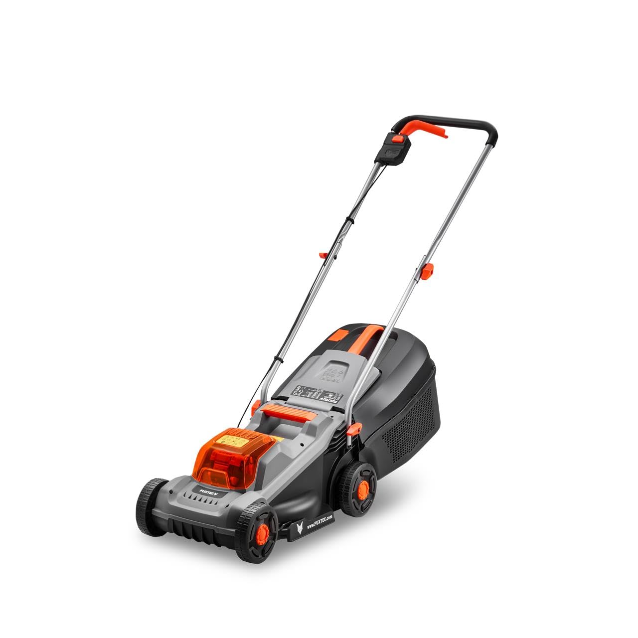 FUXTEC 20V Set de jardín inalámbrico FX-E1RM20ECO & FX-E1RT20 – cortacésped 30 cm, cortabordes 25 cm, 2 baterías 2Ah + Cargador, recogedor 30 L