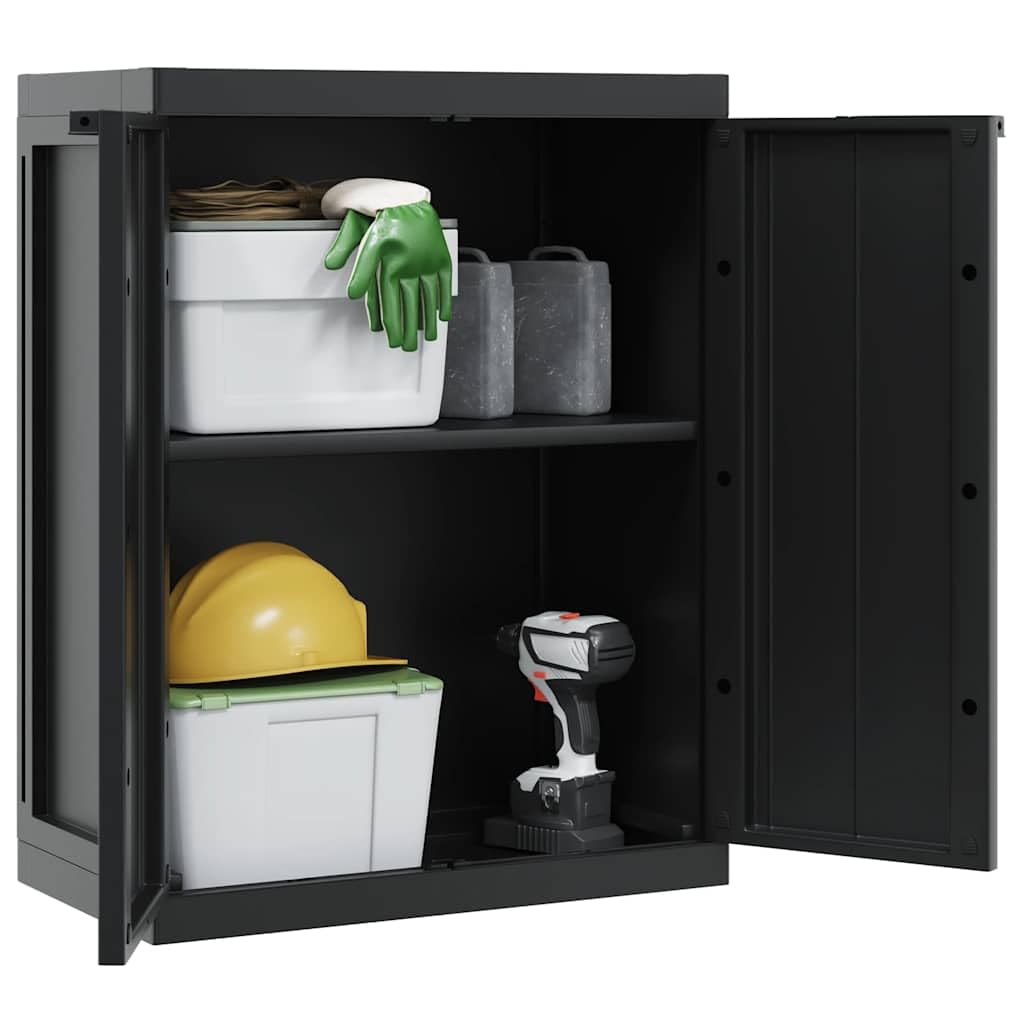 Gartenschrank Schwarz 65x37x85 cm PP,7.32kg,364204