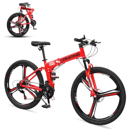 Ktaxon Foldable Mountain Bike 26 Inch Bike 21-Speed Bikes for