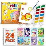 ZMLM Libros de Colorear con Agua para Detalles Cumpleaños niños, Regalos Cumpleaños Colegio invitados Juguetes, Livros de colorir infantis Manualidades Niños para 3 a 9 Años(24 Clásico)
