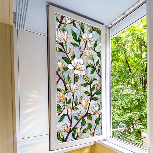 Vinilo Decorativo 3D con Flores para Ventana 17.72 x 78.74 pulgadas miniatura 5