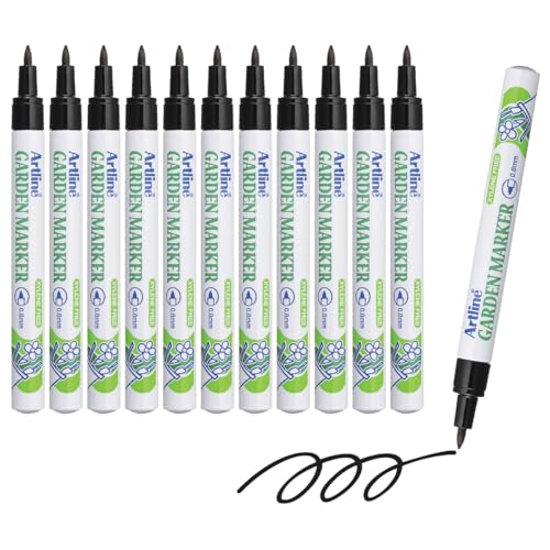 Artline Garden Markers, 0.8 mm Writing Width, Black, 12...