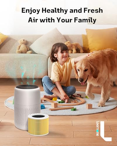 Leemone 3 Pack Core Mini Pet Replacement Filter for LEVOIT Core Mini Air Purifiers, High-Efficiency Activated Carbon,Yellow
