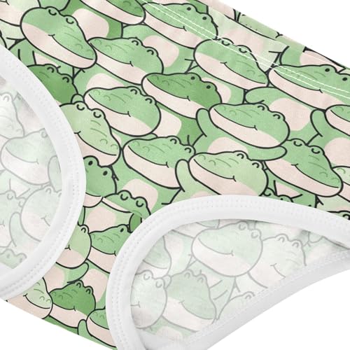 Little Girls' Soft Cotton Underwear Kids Breathable Comfort Cute Crocodile Cartoon Panties Briefs Toddler4