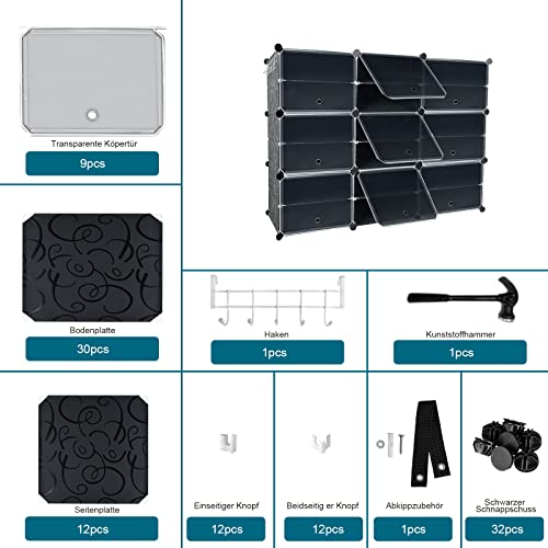 YUENFONG Scaffale fai da te, in plastica, anta