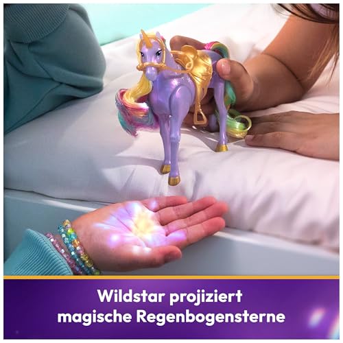 Unicorn Academy - Sophia und Licht-Magie Wildstar Set, ca. 12 cm Originalfiguren zur Netflix Serie, mit Mähne, Schweif sowie magischer Leuchtfunktion und Regenbogensternen, ab 4 Jahren