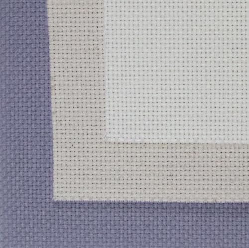 Image of KCS 3 pc of 15 inch x 18 inch(38cmx45cm) 16 Count Cross Stitch Cotton Aida Cloth Needlework Rolled Fabric Box,16CT,Antique White+Oatmeal+Light Steel Grey