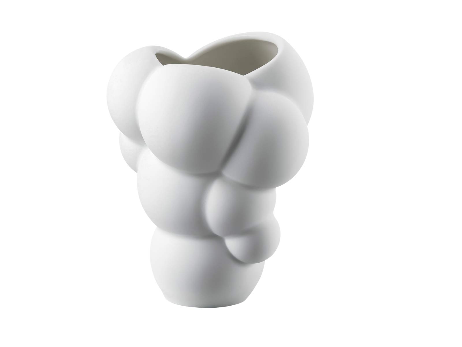 Skum biały matowy wazon 10 cm