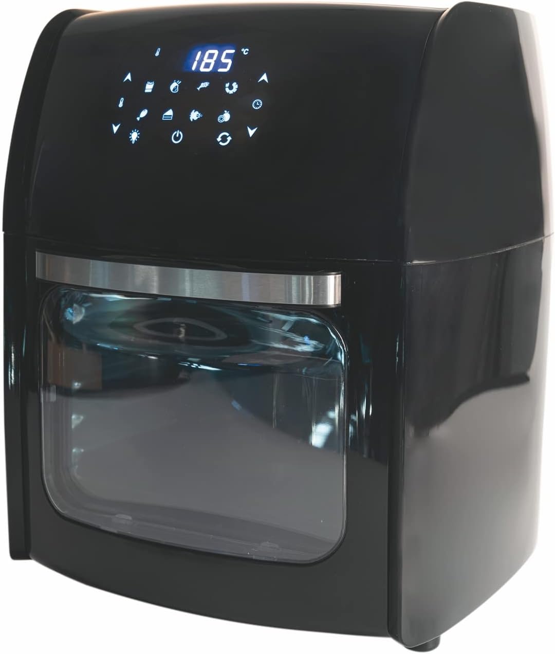 Kooper 5907601, Friggitrice ad aria 4 in 1, forno girarrosto, essiccatore, 8 programmi 12l, 1800W