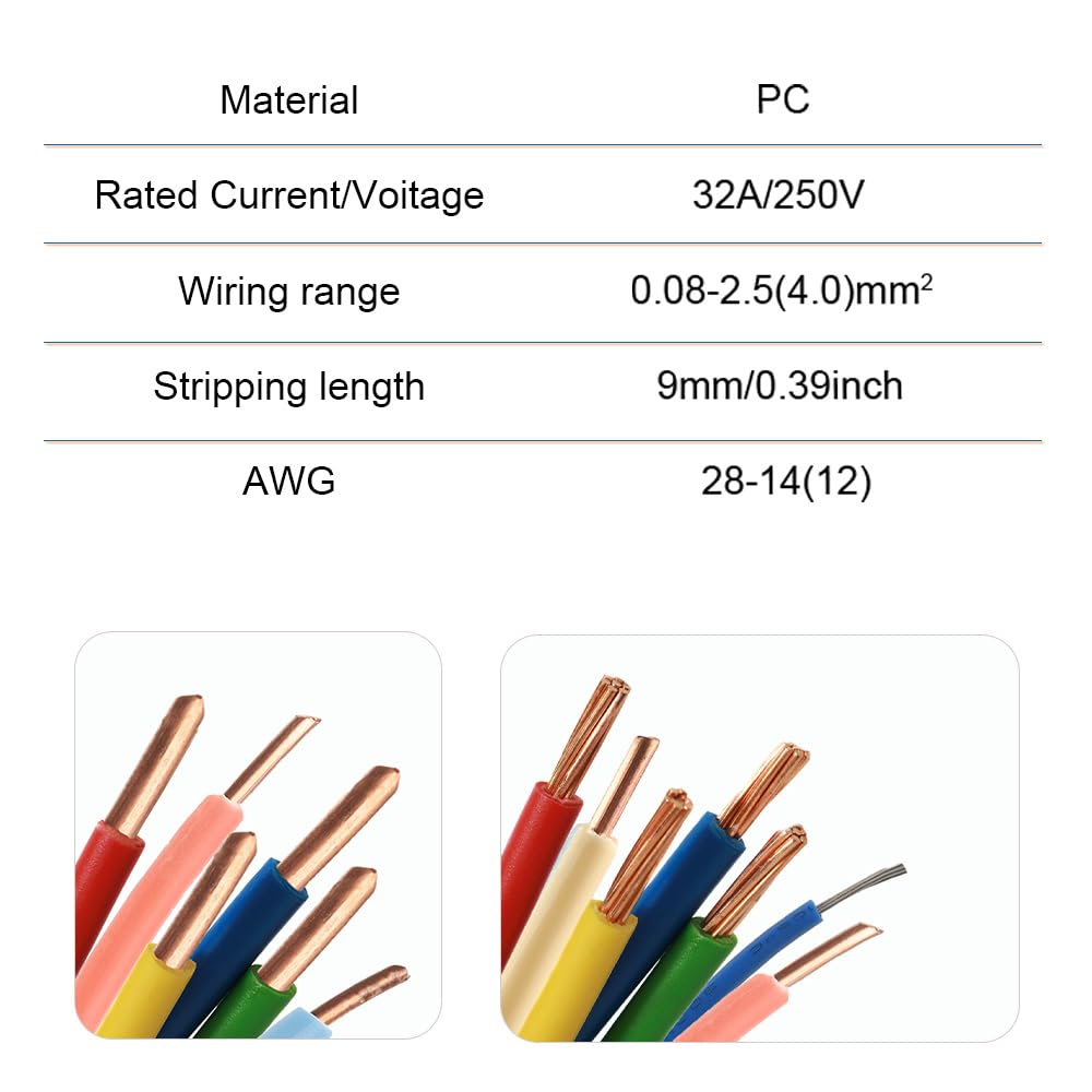 Compact Quick Electrical Connector 2 Pin 3 Pin Butt Home LED Light Splicing Crimp Terminals Wire Connector Kit 222 223(72PCS D23GR Boxed)
