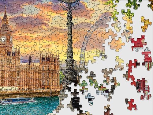 Rompecabezas Springbok London Calling de 500 piezas para adultos | Rompecabezas de viaje con piezas únicas, fabricado en EE.UU., materiales ecológicos con icónicos lugares turísticos y encanto de Londres miniatura 6
