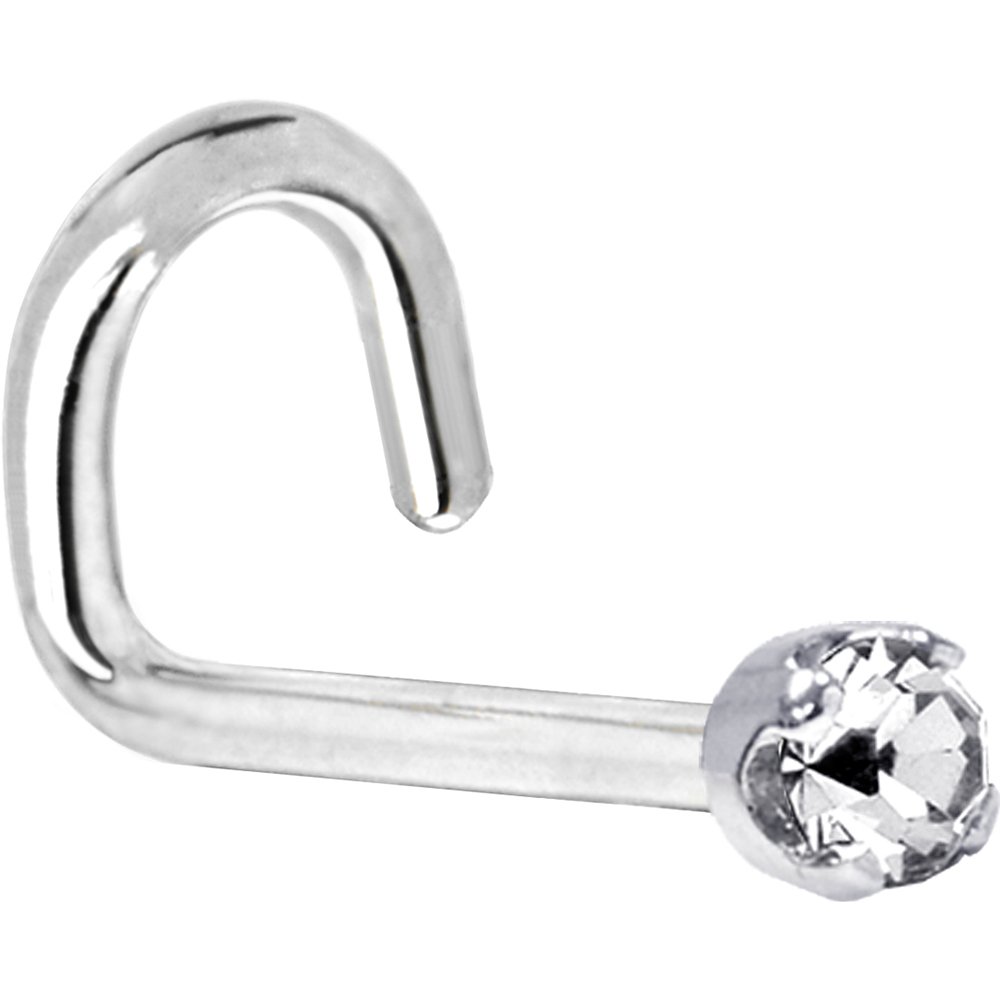 Body Candy 14k Gold Diamond Nose Ring Nose Stud with 2mm Genuine Diamond