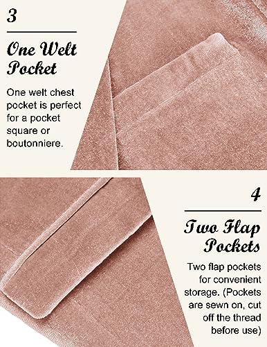 Image of COOFANDY Men's Velvet Blazer Notched Lapel Velour Suit Jacket One Button Tuxedo Jackets for Wedding Prom Party Dinner