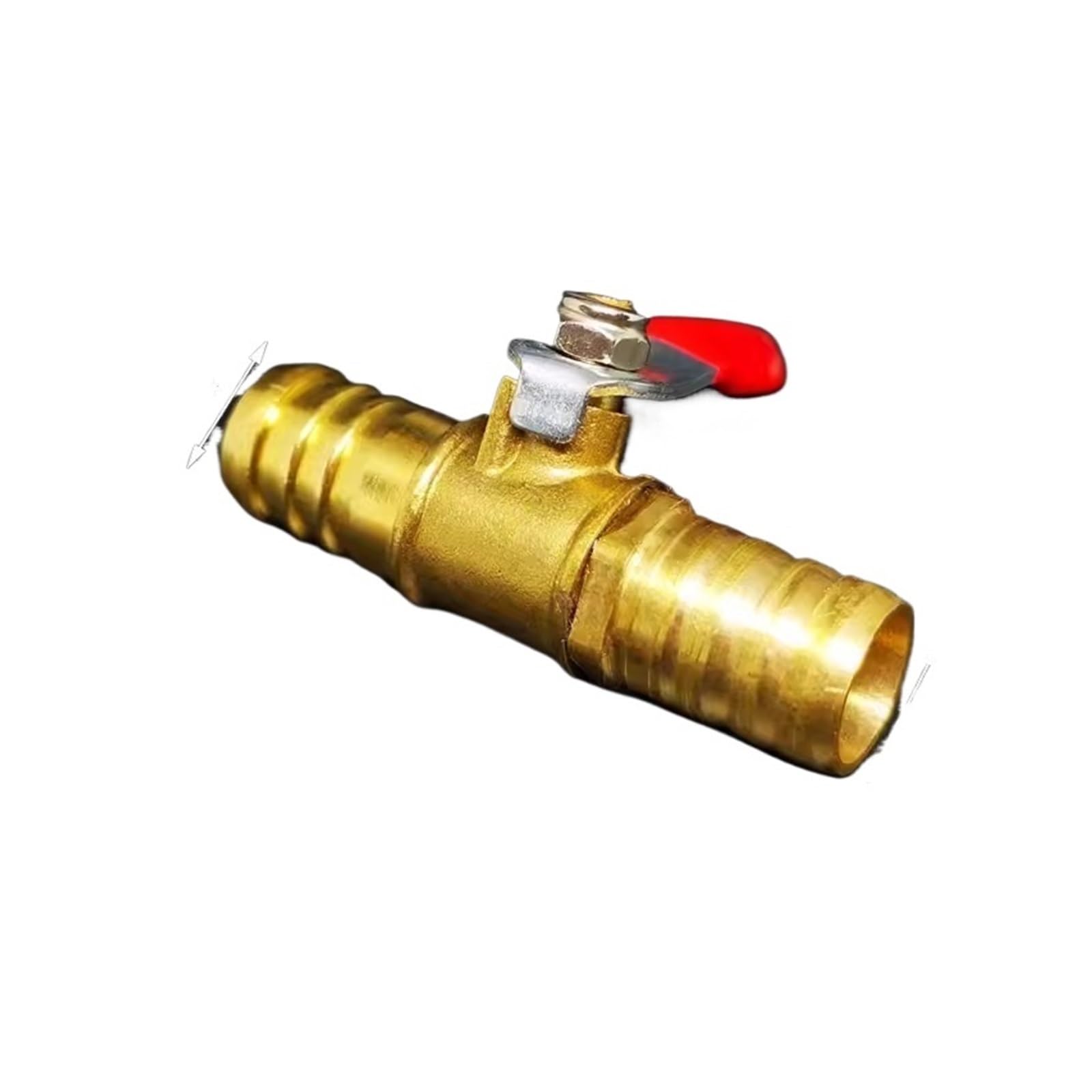 14mm Hose Two Way Brass Pneumatic Shut Off Ball Valve Pipe Fitting Connector