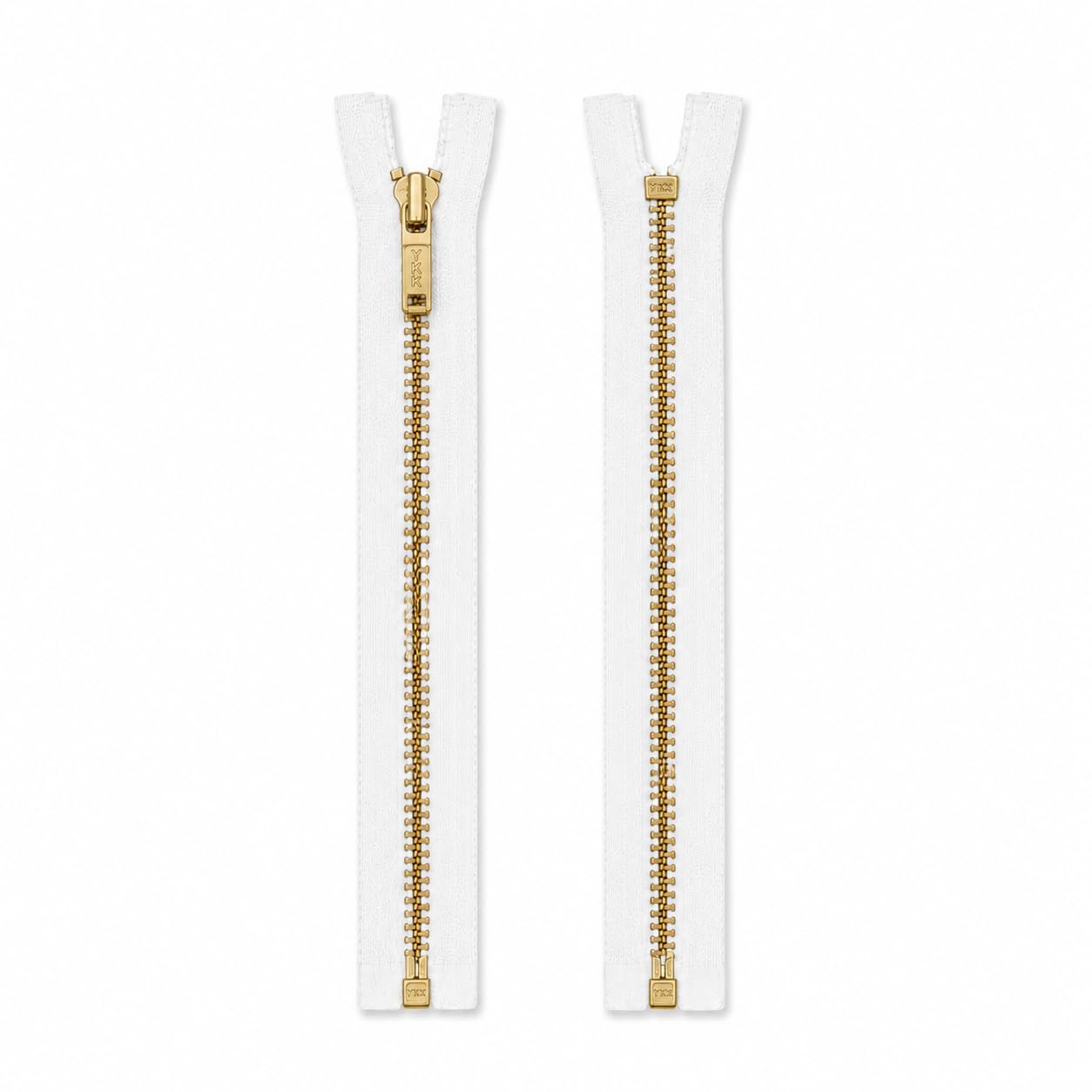 HUNNY- BUNCH® Premium YKK Jacket Zipper (18 Inches) Gold White for All Kinds of Jackets, Hand Bags, Sewing and Tailoring Crafts, Sewing Dresses, DIY and More (18 Inch)-image-18