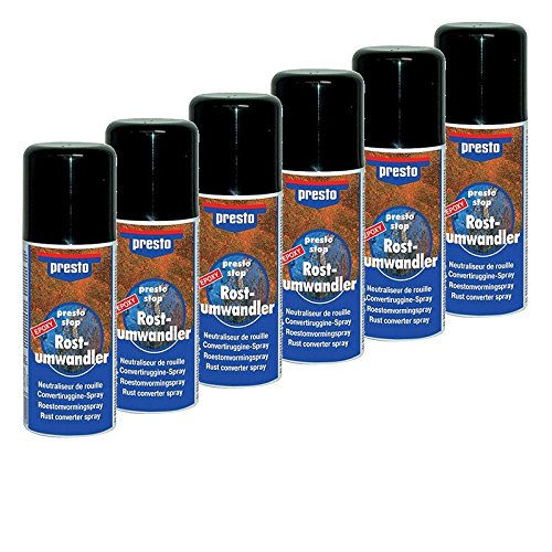 6x Presto Rostumwandlerspray Rostumwandler Rostlöser Rostgrundierer Rostschutz Spraydose Spray Dose 400ml