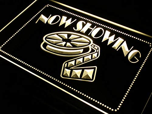 ADVPRO Now Showing Filming Film Movies LED Neon Sign Yellow 400 x 300mm st4s43-i650-y