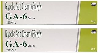 GA-6 Glycolic Acid 6% Cream for All Skin Types, 30g (Pack of 2)